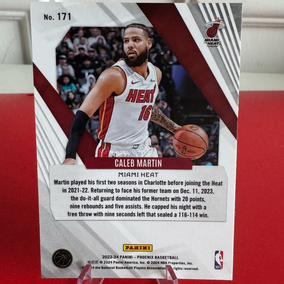 2023-24 Caleb Martin Panini Phoenix Hologram. Mint condition… - Picture 2 of 2